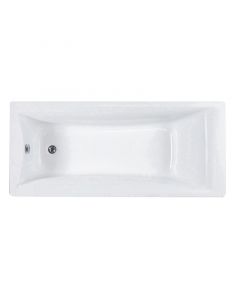 Bañera acrílica rectangular blanco de empotrar 170 x 75 x 40 cm
