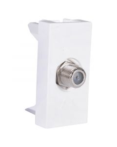 Conector coaxial tipo F 1 módulo blanco Bticino Matix Go