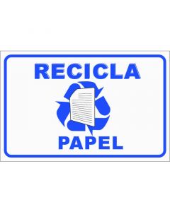 Rótulo Reciclaje papel