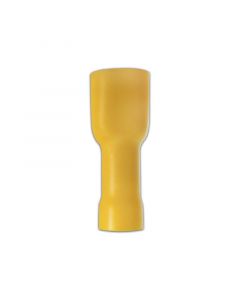 Terminal hembra aislada amarillo .250" 12-10 awg 10 unidades