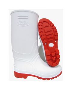 Bota sm industrial #37 blanco/rojo de nitrilo