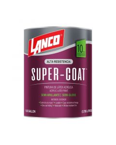 Pintura látex Super Coat tint semibrillante 3.78 L (1gal) Lanco