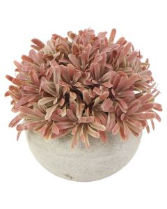 Planta artificial hierba melaleuca Polietileno rosado 12x12 cm Basic Living