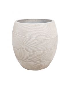 Maceta de piso fibra - cemento (38.5 x 38.5 x 41) cm beige