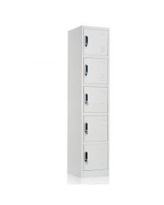 Locker de acero 5 módulos 45x38x185 cm