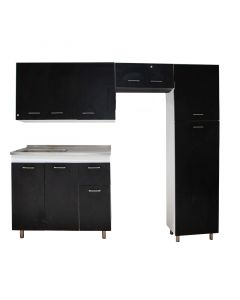 Kit de muebles para cocina Volare con lavaplatos wengue (sin accesorios)