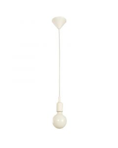 Lámpara colgante blanca 1 luz e27 60w (bombillo se vende por separado)