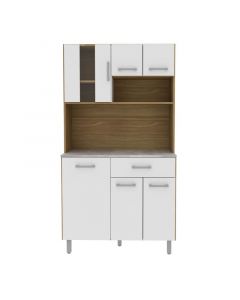 Mueble de cocina 172.5x92.2x37.9 cm natural/blanco