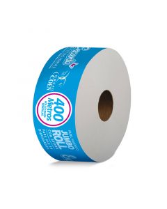 Papel higiénico jumbo roll hoja blanca sencilla 400 m