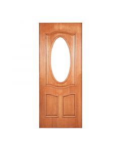 Puerta entamborada cedro asiático óvalo hueco 207x95 cm 45 mm con acabado