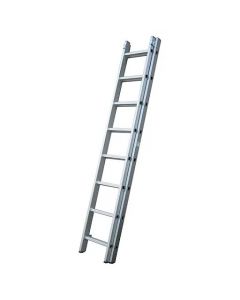 Escalera de extensión de aluminio 16 peldaños 370 cm soporta hasta 150 kg