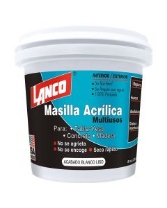 MASILLA ACRÍLICA MULTIUSOS 8OZ BLANCA