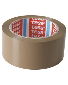 Cinta adhesiva de empaque 5.08 cm x 90 m (2") café 6 unidades Tesa