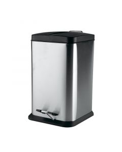 Basurero acero inoxidable cuadrado acabado satinado 12 l