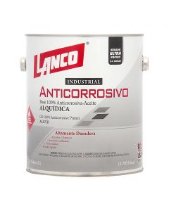 Pintura aceite Anticorrosivo Industrial blanco brillante 946 mL (1/4 gal) Lanco