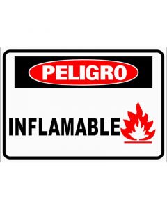 Rótulo Peligro inflamable horizontal