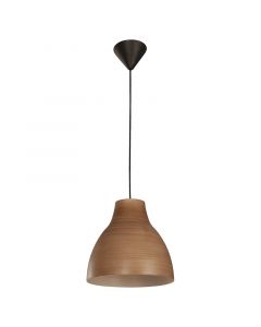 Lámpara colgante 1 luz e27 color chocolate y negro 28x27 cm