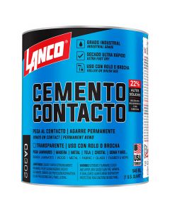 Cemento contacto interior y exterior 946 mL (1/4 gal) Lanco