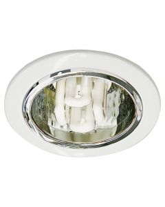 Lámpara empotrable ojo de buey 1 luz rosca e27 aluminio acabado blanco 110v