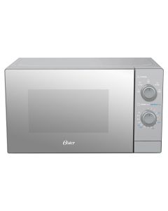 Horno microondas gris 20 litros 0.7 pc con perilla de acero inoxidable Oster
