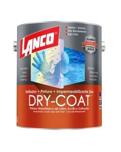 Pintura impermeabilizante Dry Coat blanco pastel satinado 3.78 L (1 gal) Lanco