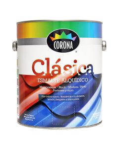 Pintura aceite clásica esmalte blanco brillante 1/4 galón
