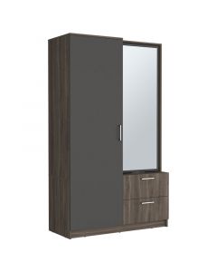 Clóset sevilla melamina milán y gris (180 x 106.6 x 46.5) cm