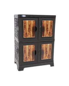 Mueble organizador plástico  4 puertas 60.5 x 80.5 x 40 cm c