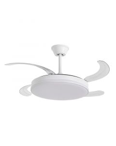Ventilador de techo retráctil 106.68 cm (42") de 4 aspas 1 luz blanco