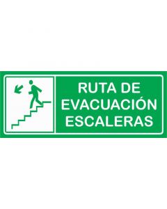 Ruta de evacuacion izquierda gradas