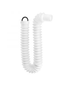 Sifón flexible para lavamanos y fregadero 80 cm blanco