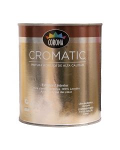 Pintura látex Cromatic blanco 1/4 gal Corona