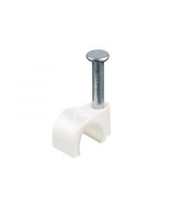 Grapa para cable 12 mm blanco 20 unidades