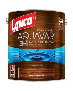 Barniz base agua Aquavar early american 3.78 L (1gal) Lanco