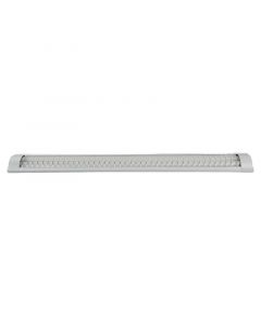 Luminaria comercial led con rejilla sobreponer 2 luces 18 w 6.000 k 3.600 lm