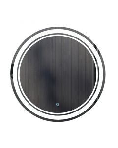 Espejo redondo led 70 cm borde escarchado 13.000 K