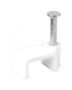 GRAPA CURVA 8 MM BLANCA 100 UNIDADES