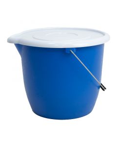 Balde plástico con tapa 10 l variedad de colores