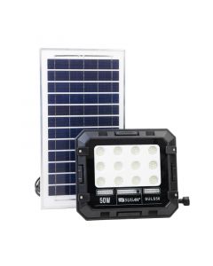 Reflector negro solar para exterior LED 50 W incluye panel Susan