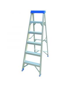Escalera tipo tijera de aluminio 5 peldaños 150 cm soporta hasta 150 Kg