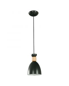 Lámpara colgante moderna negro 1 luz e27 21325