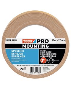 Cinta doble cara resistente a la humedad 19mm x 10 m (3/4") blanco Tesa