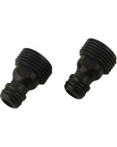 Set 2 adaptadores macho 19.05 mm (3/4") plástico conexión rápida 2 unidades
