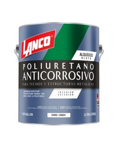 Pintura anticorrosiva de poliuretano verde 3.78 L (1 gal) Lanco