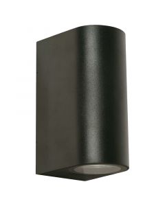 Lámpara de pared para exterior negro 2 luces gu10 23664