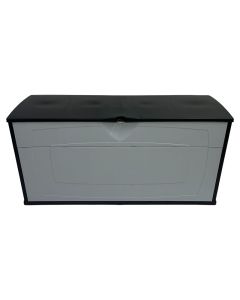 Baúl plástico rectangular negro y gris (58 x 39 x 119) cm