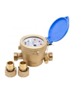 Medidor de agua potable 12.70 mm (1/2") bronce HDS