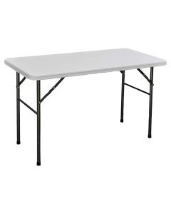 Mesa plegable 120 cm rectangular color blanco