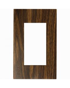 Placa 3 módulos tipo madera cocobolo eagle línea t&j