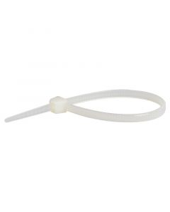 Amarra plástica 2.5 mm x 10.16 cm (4") blanca 100 unidades